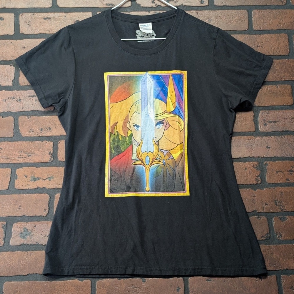 DreamWorks‎ She-Ra Princess of Power Graphic Tee Black Women's M Port & Company